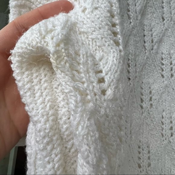 Vintage laced knit short sleeve sweater - Picture 5 of 7